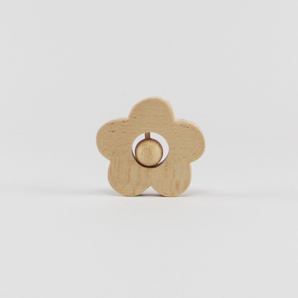Houten rammelaar bloem - Loek s nice product foto 10 19 - 6017
