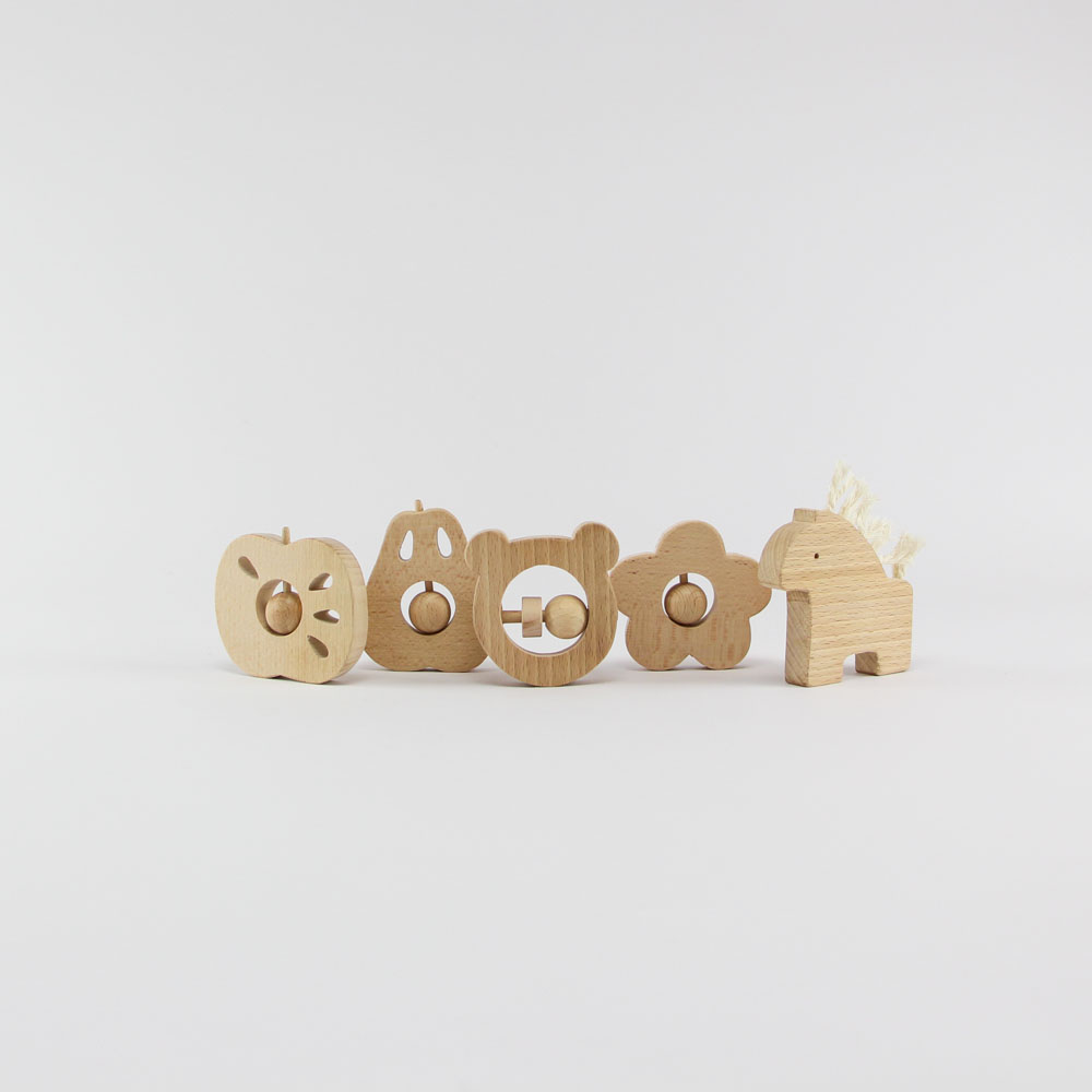 Houten rammelaar bloem - Loek s nice product foto 178 3 - 6017