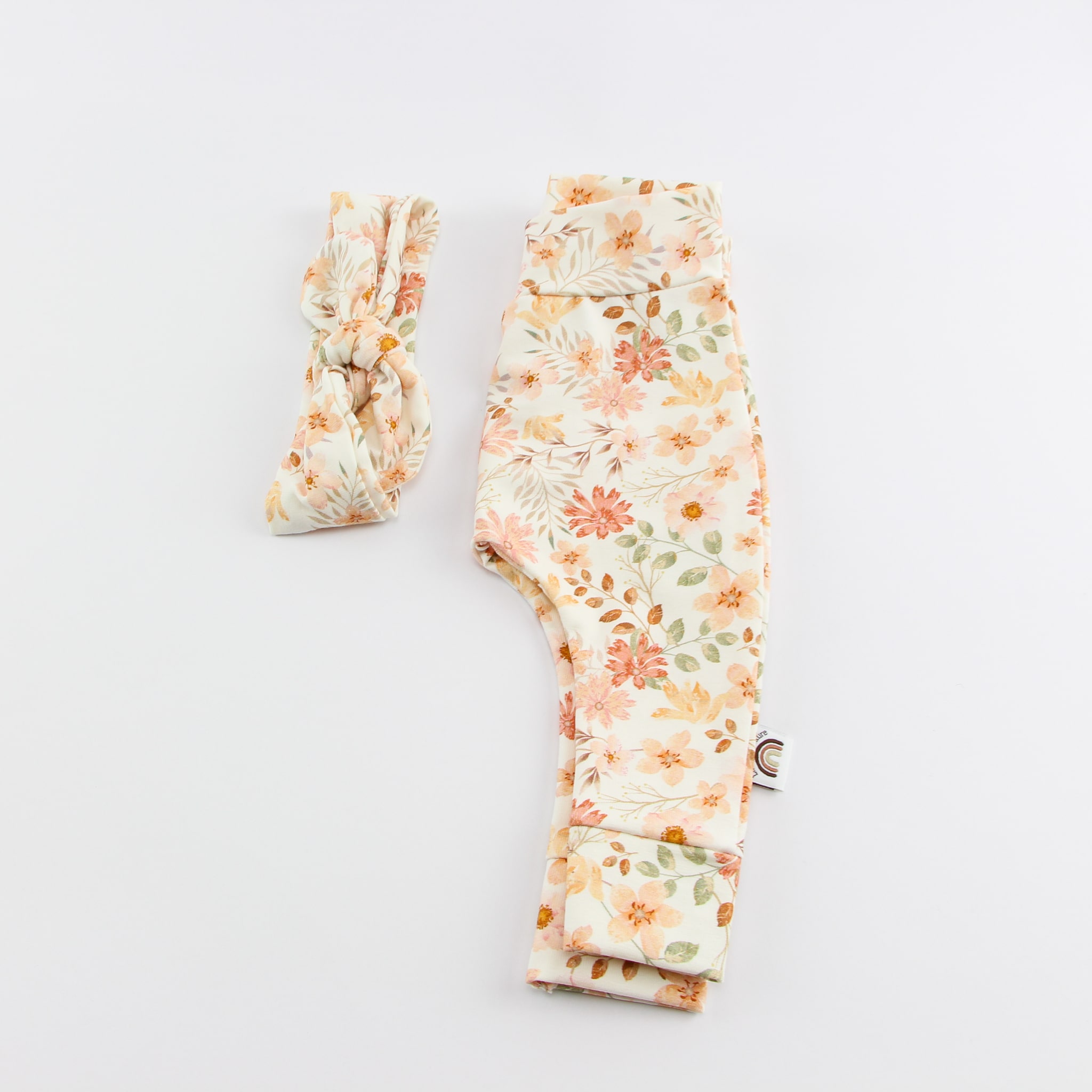 Haarband bloemen oranje/zalmroze - Loeks nice product foto 1544 min 1 - 6122