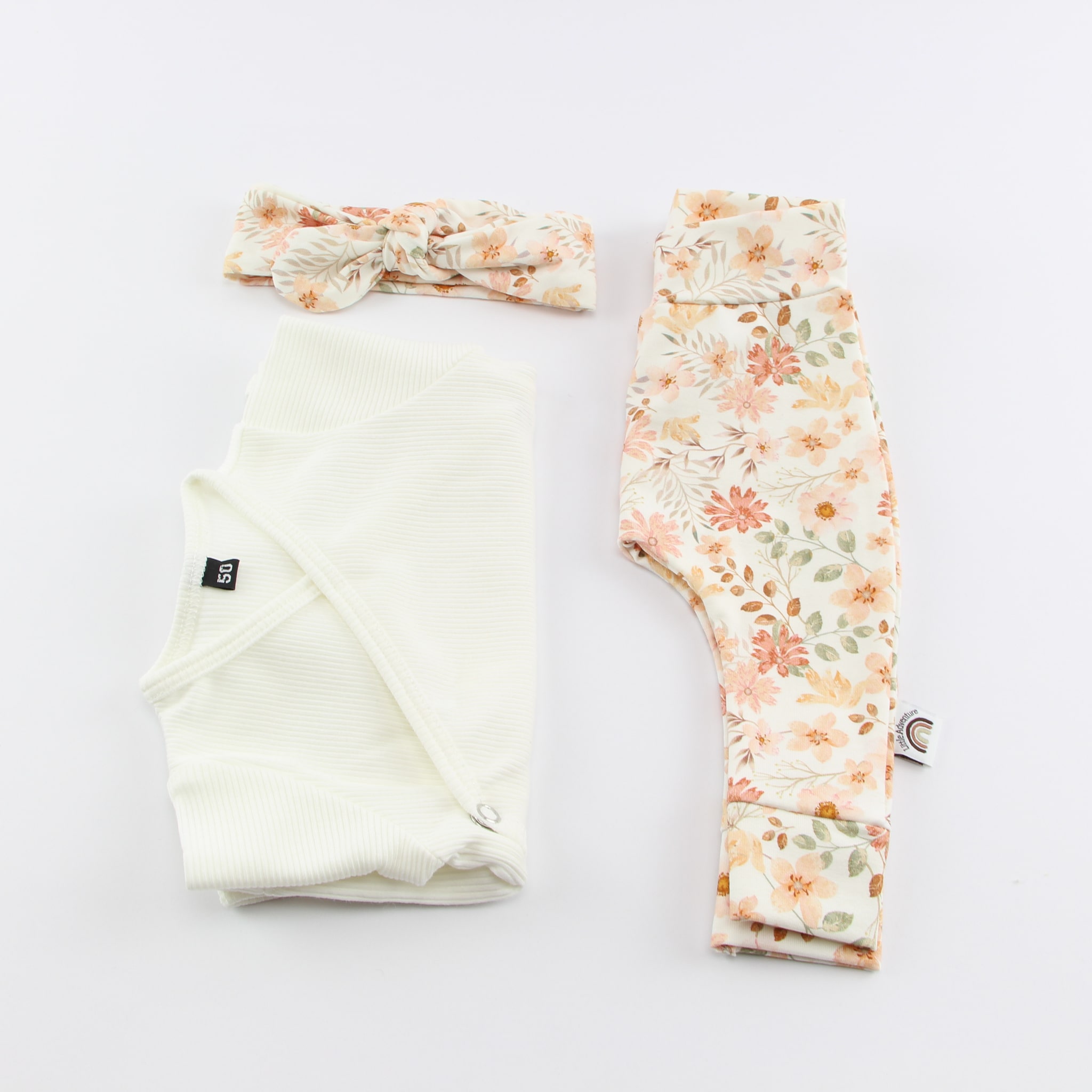Haarband bloemen oranje/zalmroze - Loeks nice product foto 1547 min 2 - 6122