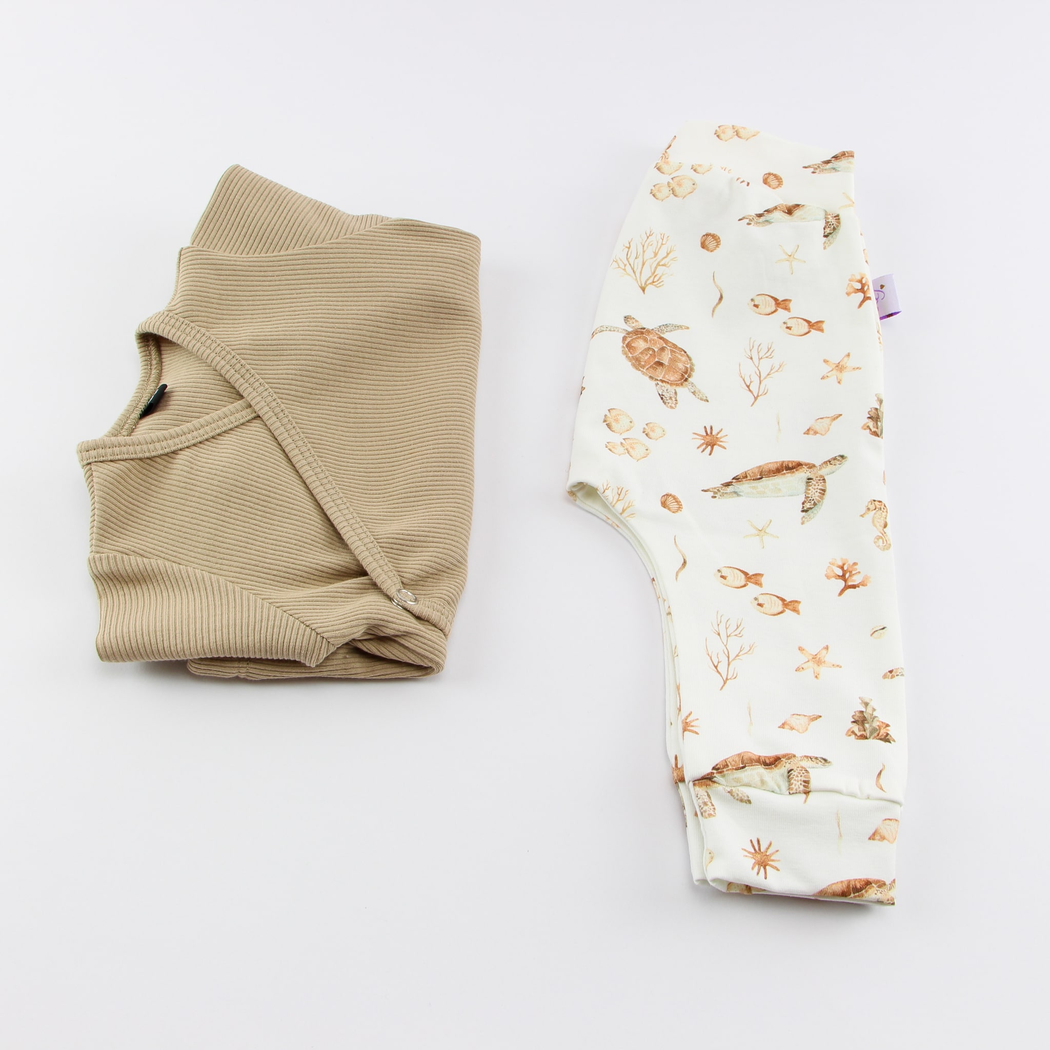 Overslagshirt beige rib - Loeks nice product foto 1601 min - 6120