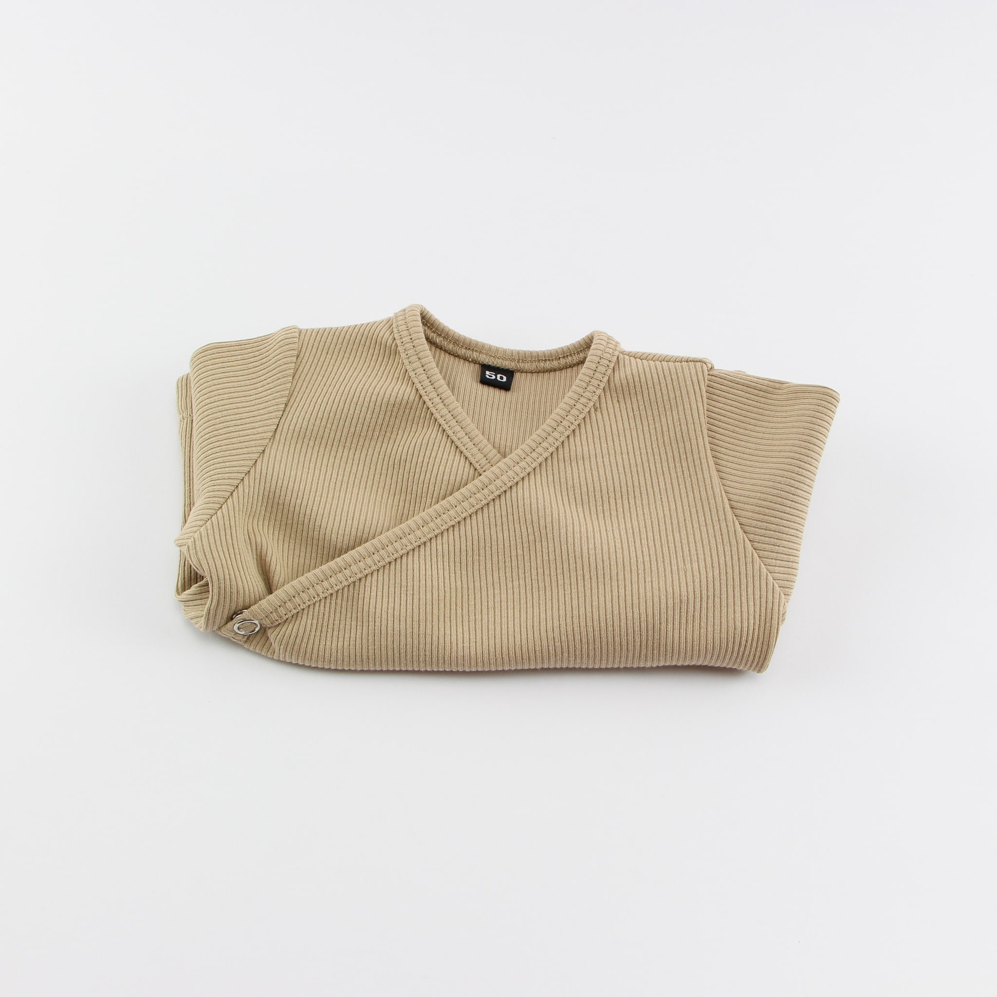 Overslagshirt beige rib - Loeks nice product foto 1618 min 1 - 6120