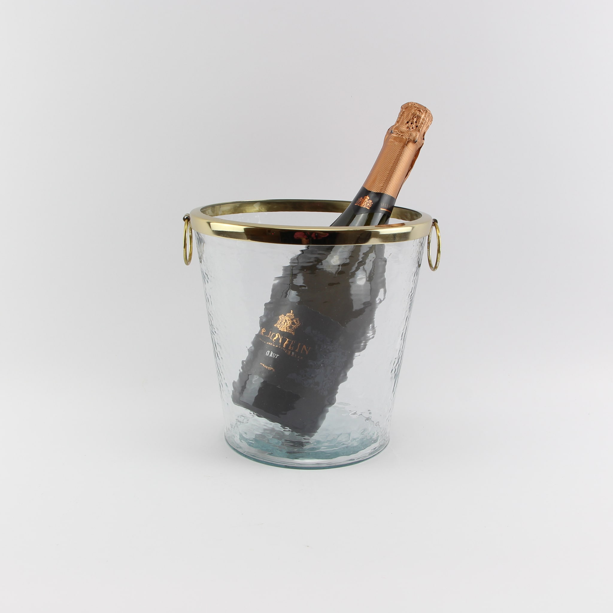 Wijnkoeler gehammerd glas