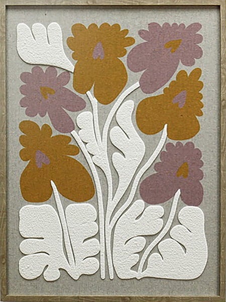Schilderij paars bloemen vaas - Schilderij paars bloemen vaas - 8215